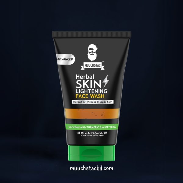 Muuchstac Haldi Herbal Face Wash for Men – Brightening, Acne Control & Oil-Free Glow (85ml)